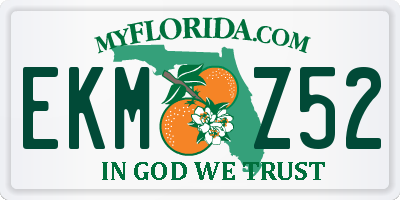 FL license plate EKMZ52
