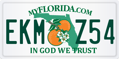 FL license plate EKMZ54