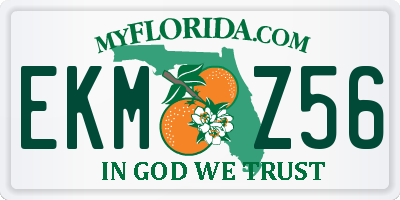 FL license plate EKMZ56