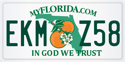 FL license plate EKMZ58