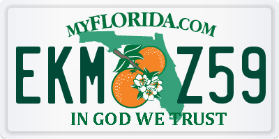 FL license plate EKMZ59