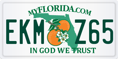 FL license plate EKMZ65