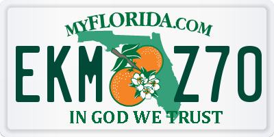 FL license plate EKMZ70