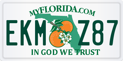FL license plate EKMZ87