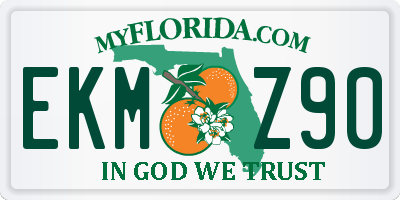 FL license plate EKMZ90