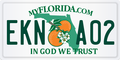 FL license plate EKNA02