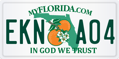 FL license plate EKNA04