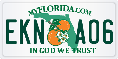 FL license plate EKNA06