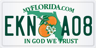FL license plate EKNA08