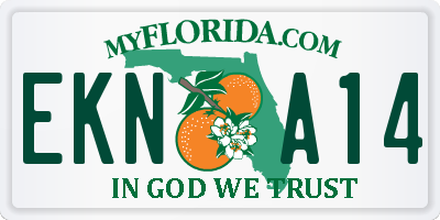 FL license plate EKNA14