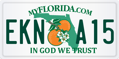 FL license plate EKNA15