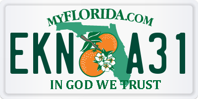 FL license plate EKNA31