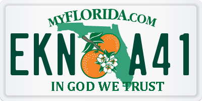 FL license plate EKNA41
