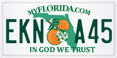 FL license plate EKNA45