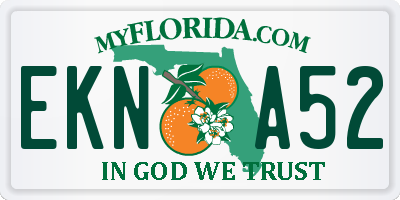 FL license plate EKNA52