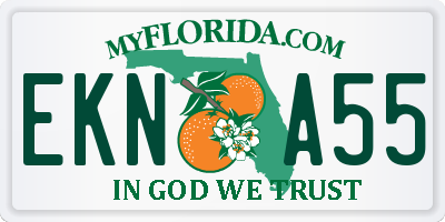 FL license plate EKNA55