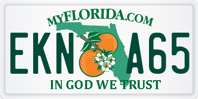 FL license plate EKNA65