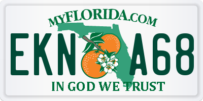 FL license plate EKNA68