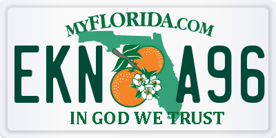 FL license plate EKNA96