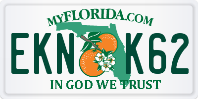 FL license plate EKNK62