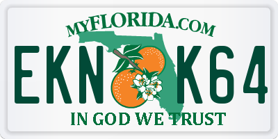 FL license plate EKNK64