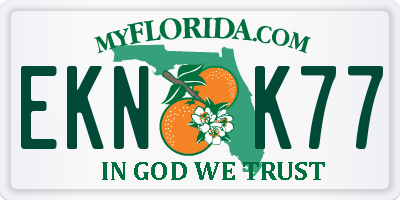 FL license plate EKNK77