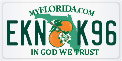 FL license plate EKNK96