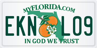 FL license plate EKNL09