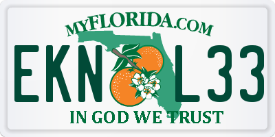FL license plate EKNL33