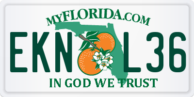 FL license plate EKNL36