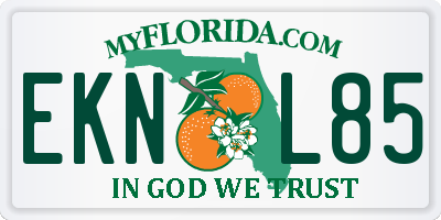 FL license plate EKNL85