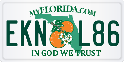 FL license plate EKNL86