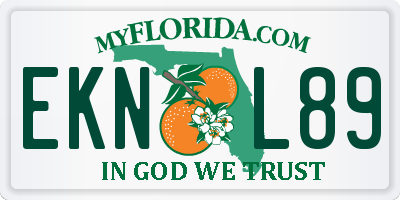 FL license plate EKNL89