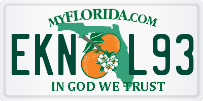 FL license plate EKNL93