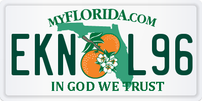 FL license plate EKNL96