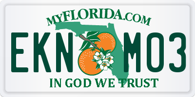 FL license plate EKNM03