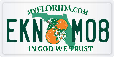 FL license plate EKNM08