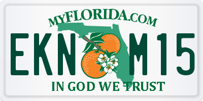 FL license plate EKNM15