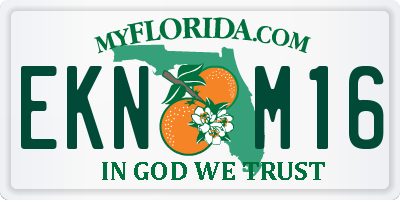 FL license plate EKNM16