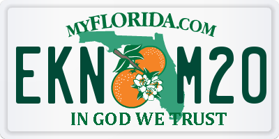 FL license plate EKNM20