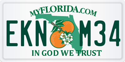 FL license plate EKNM34