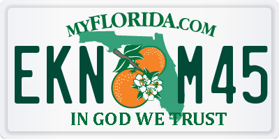 FL license plate EKNM45