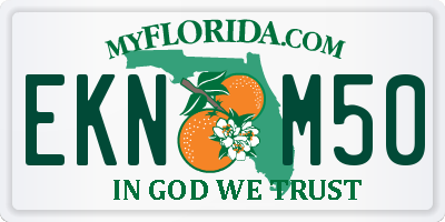 FL license plate EKNM50