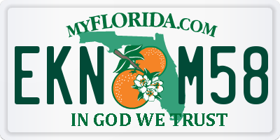 FL license plate EKNM58