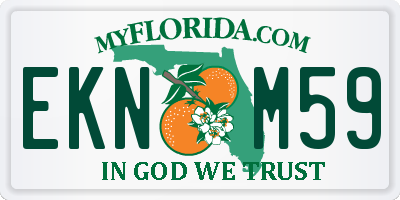 FL license plate EKNM59
