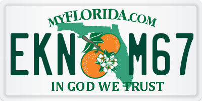 FL license plate EKNM67