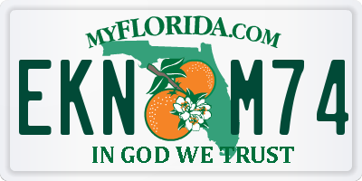 FL license plate EKNM74