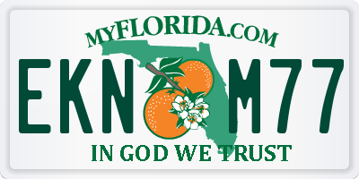FL license plate EKNM77