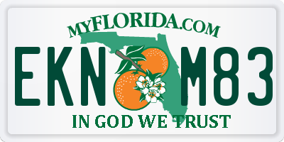 FL license plate EKNM83