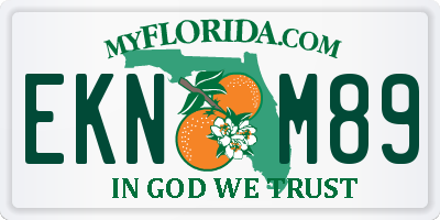 FL license plate EKNM89